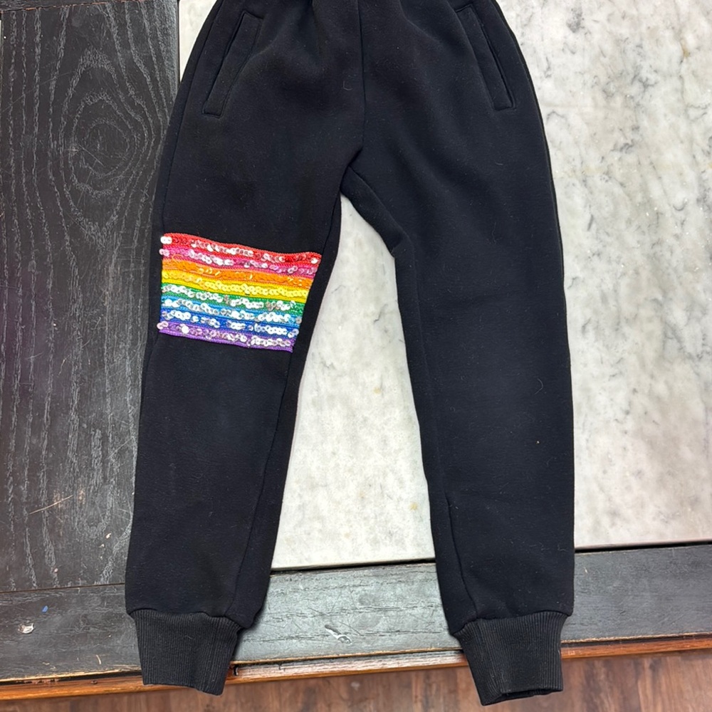 Lola + The Boys Black and Red Joggers with Tapered Ankles